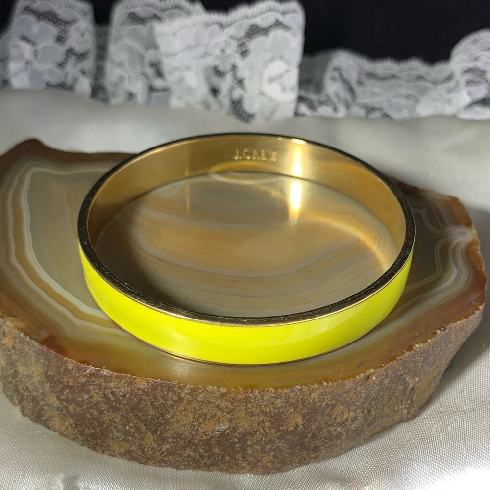 J.CREW WOMENS NEON YELLOW BANGLE BRACELET
